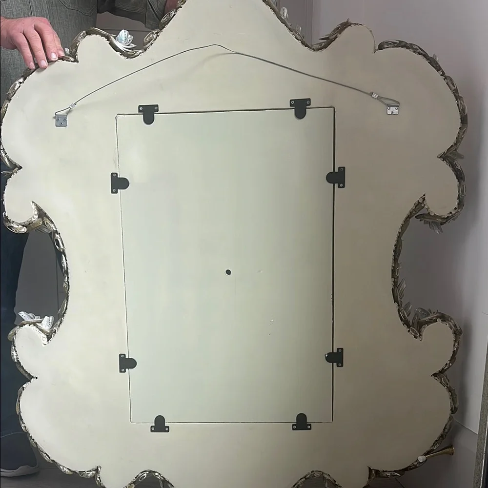 Ornate Silver Mirror Wall Decor